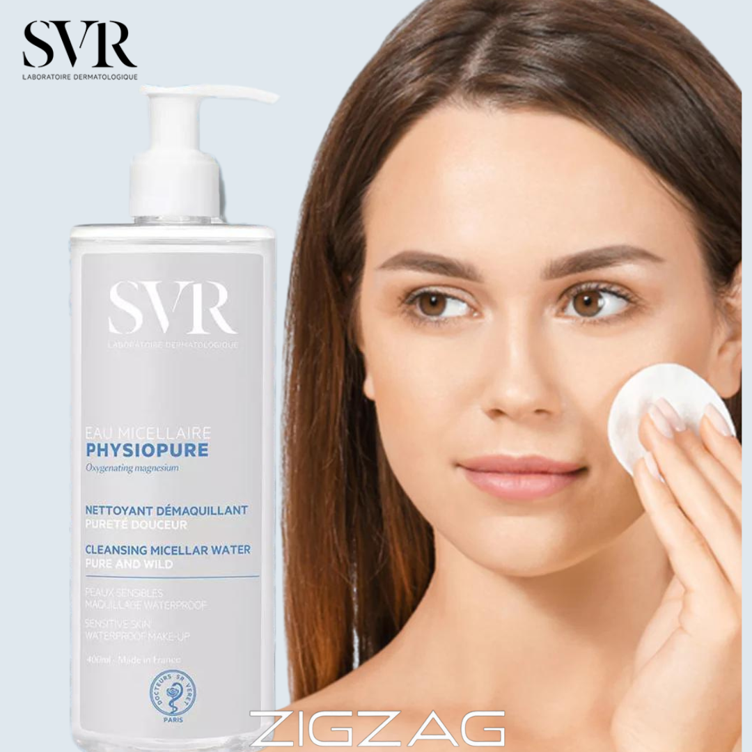 SVR Physiopure Cleansing Micellar Water 400ml Gently Removes Makeup and Impurities Hydrating and Soothing for Sensitive Skin-4