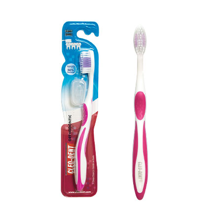 Cleo-Dent Adult Orthodontic Toothbrush – Soft V-Cut Bristles for Braces and Sensitive Gums-3