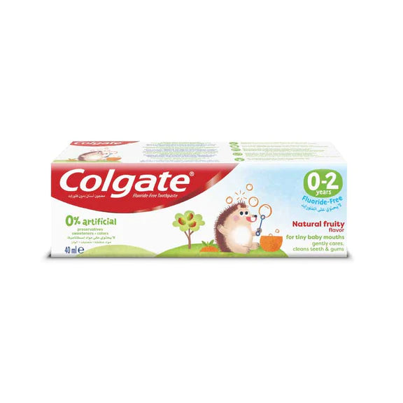 Colgate 0% Artificial 0-2 Years Fluoride Free Kids Toothpaste-1