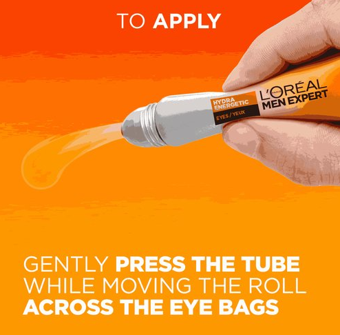 L'Oreal Men Expert Hydra Energetic Eye Contour Roll-On 10ml – Anti-Fatigue for Dark Circles & Puffiness-4