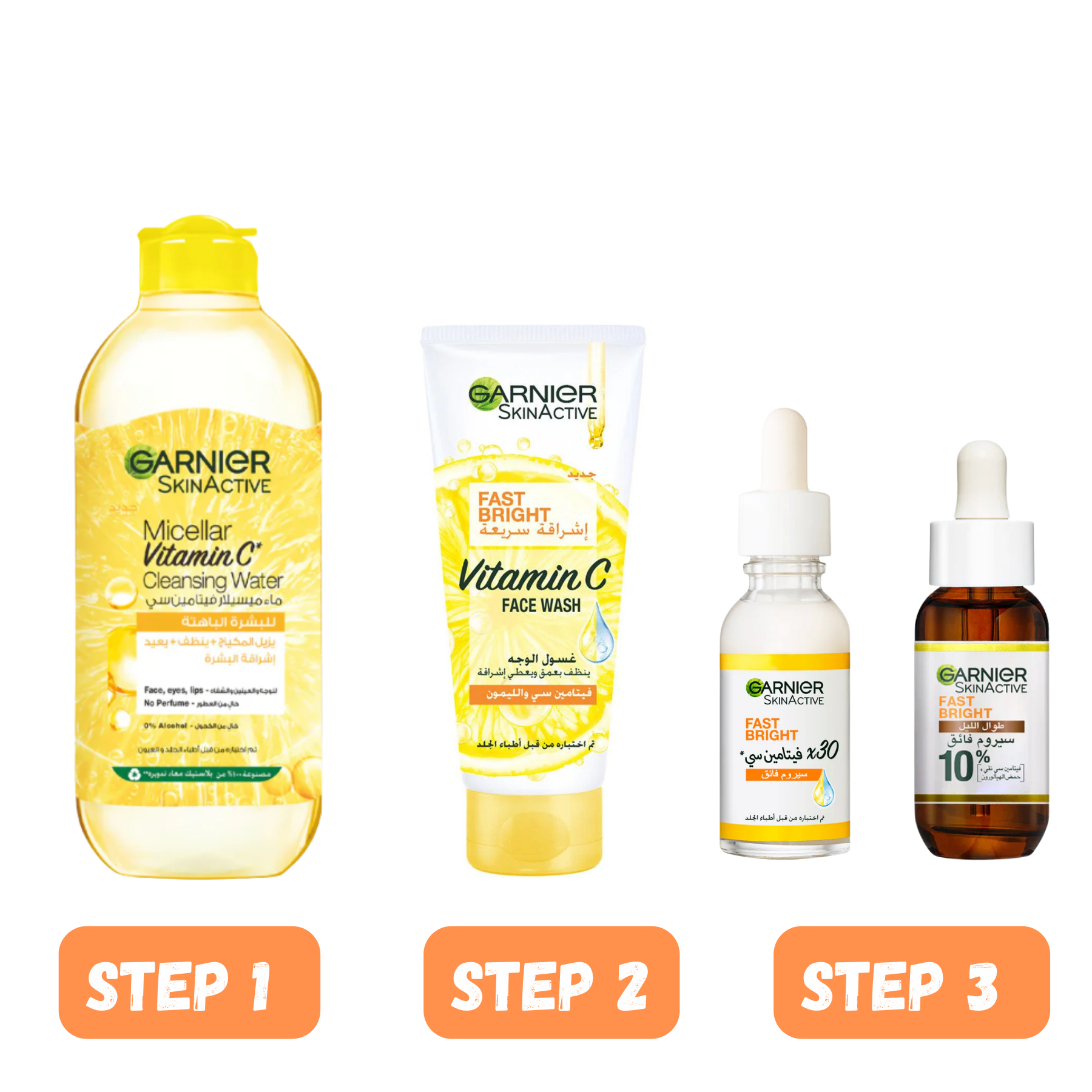 Garnier Brightening Routine – Fast Bright Vitamin C Skincare Set-1