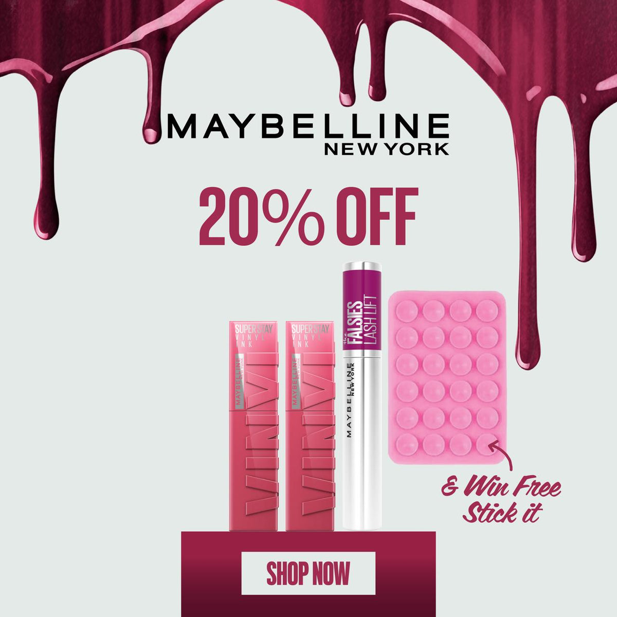 Maybelline SuperStay Vinyl Ink + Falsies Lash Lift Mascara – 20% Off + Win Free Stick It-2