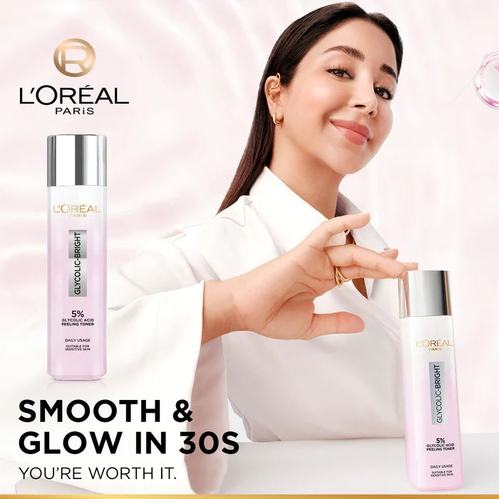 L'Oreal Paris 5% Glycolic Acid Peeling Toner 128ml – Glowing Skin Toner-5