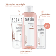 Soskin Glow Bundle – Lightweight Moisturizing Cream, Tonic Lotion, Get Free Micellar Water-1