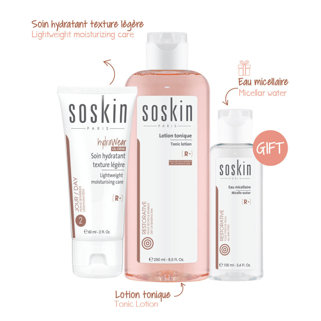 Soskin Glow Bundle – Lightweight Moisturizing Cream, Tonic Lotion, Get Free Micellar Water-1