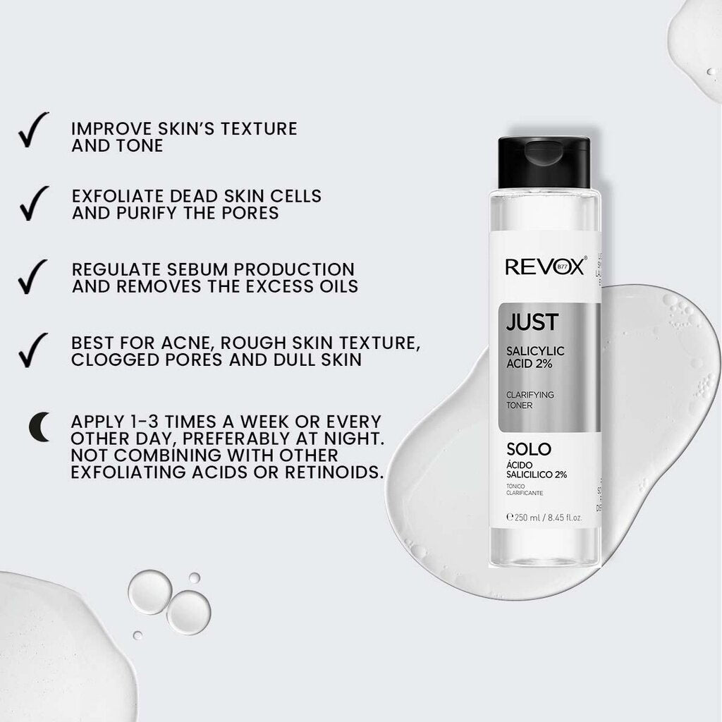 REVOX B77 JUST Salicylic Acid 2% Toner for Exfoliation and Clarifying-2