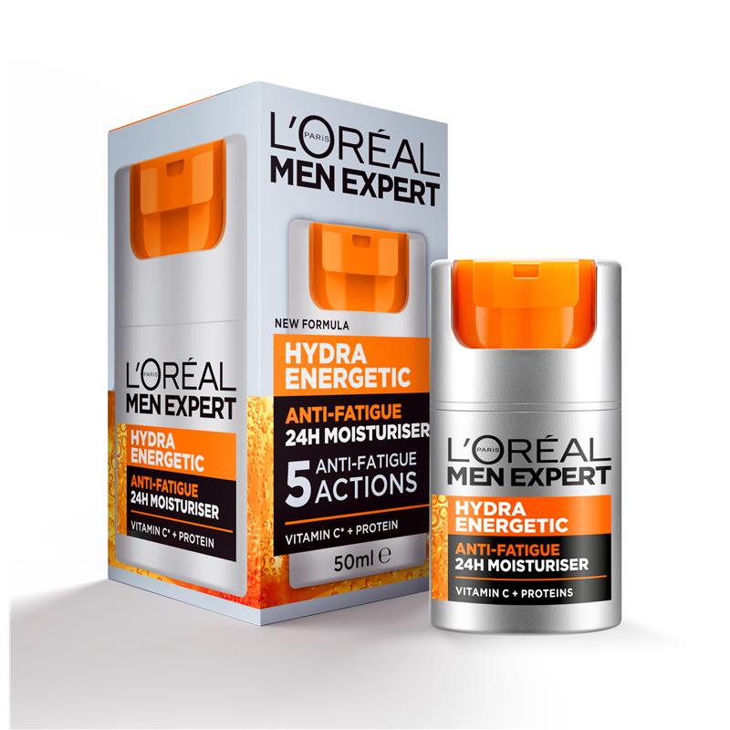 L'Oreal Men Expert Hydra Energetic Anti-Fatigue Moisturiser 50ml – Daily Hydration for Tired Skin-1