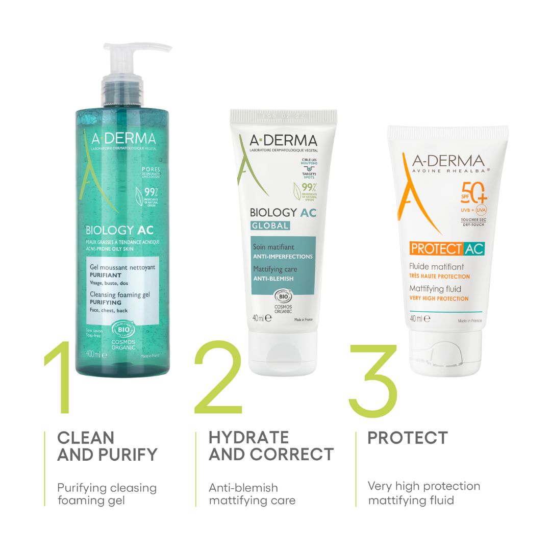 Aderma Biology AC Purifying Foaming Cleansing Gel – 200ml & 400ml