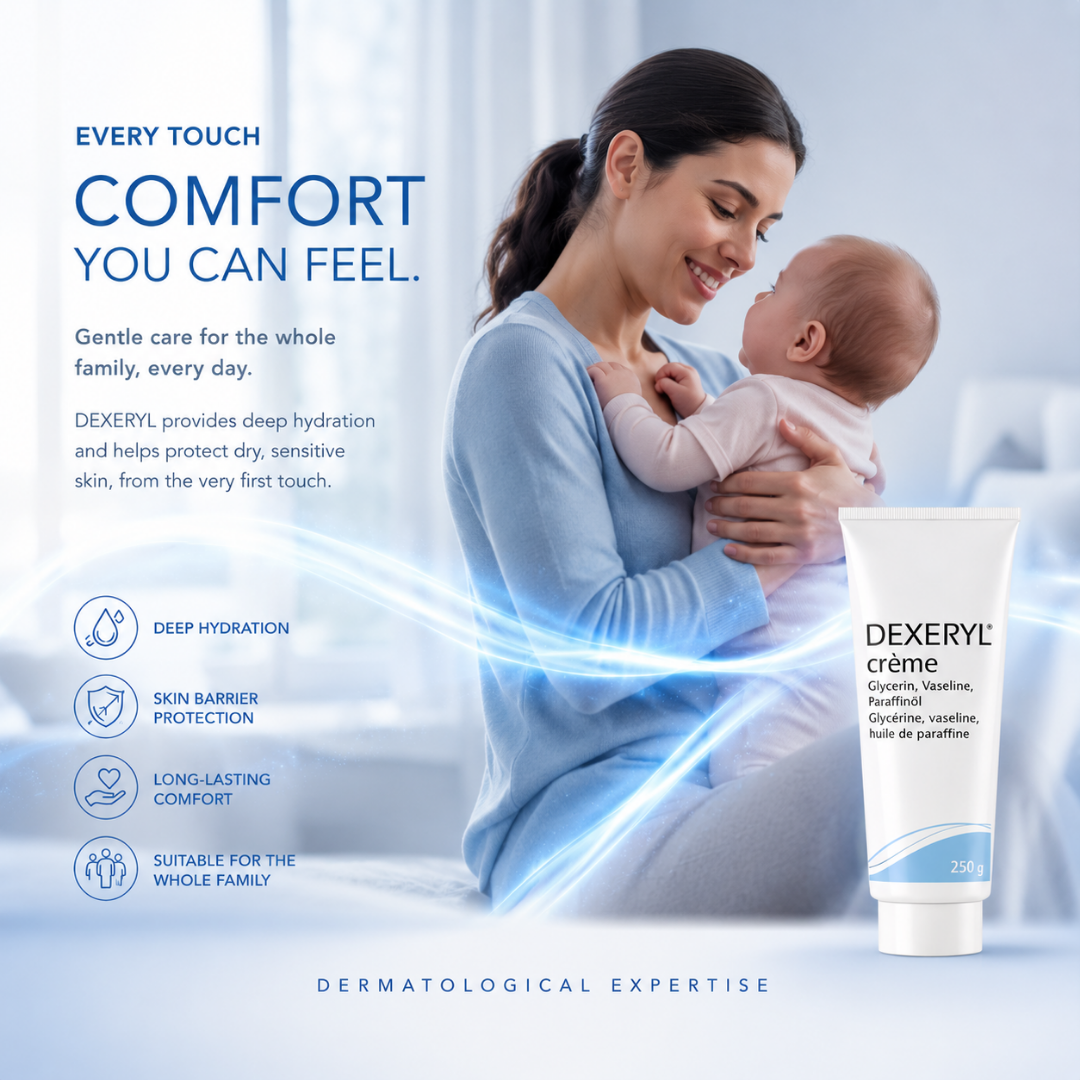 Dexeryl emollient cream for dry to atopic skin, 250g, Buy 1 get 50% off on 2nd Dexeryl emollient cream