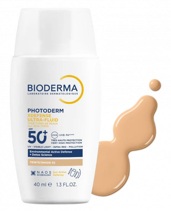 Bioderma Photoderm XDEFENSE SPF 50+ Ultra-Fluid Tinted Sunscreen Shade 02 and Shade 03 for All Skin Types 40ml-2