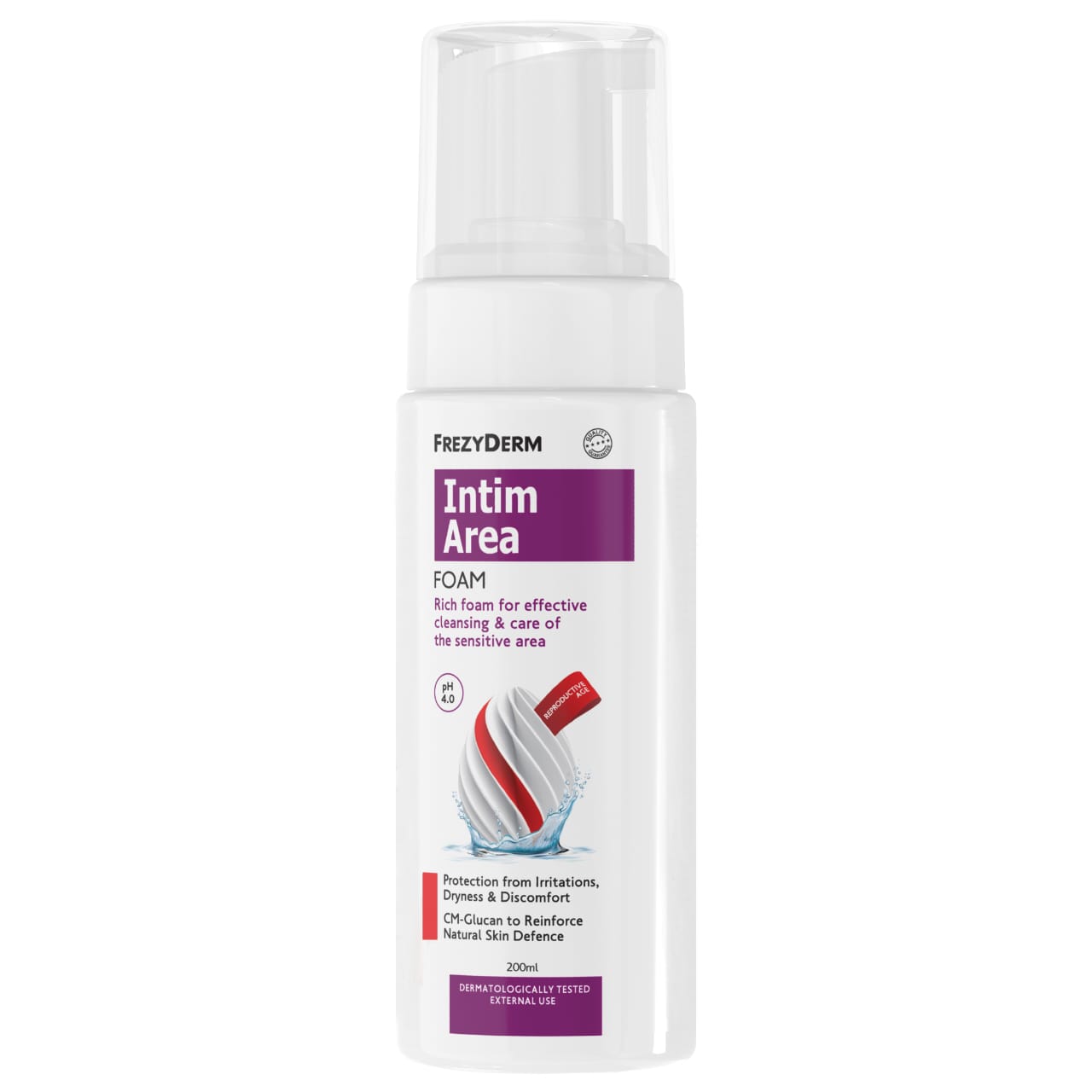 Frezyderm Area Foam pH 4 – 200ml Soothing Daily Hygiene for Sensitive Intimate Area-1