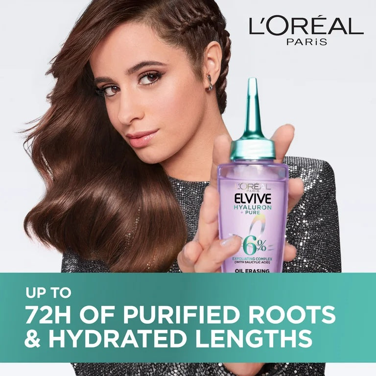 L'Oréal Paris Elvive Hyaluron + Pure Oil Erasing Serum for Oily Hair – 72-Hour Hydration and Oil Control-5