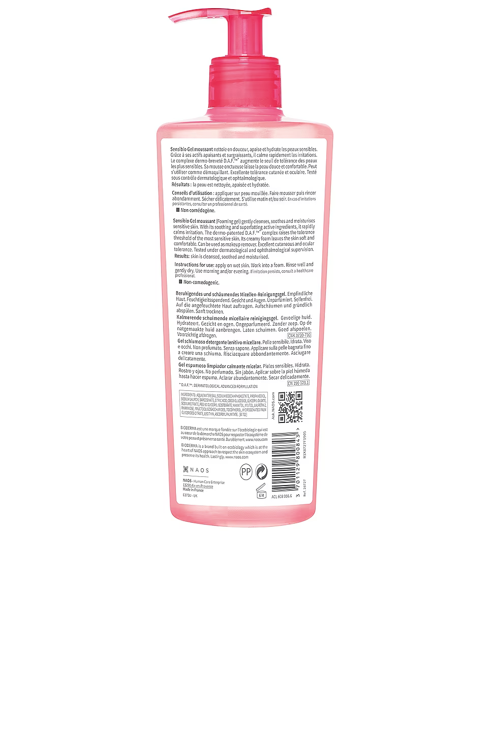 Bioderma Sensibio Gel Moussant Sensitive Skin Wash 200ml & 500ml | Gentle Cleanser for Sensitive Skin-4