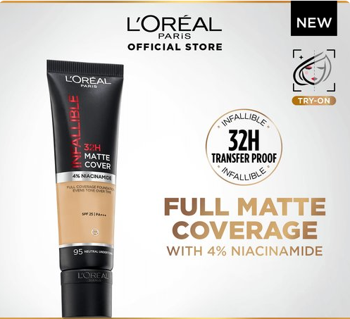 LOreal Paris Infallible Matte Cover Foundation - Long-Lasting Full Coverage-1