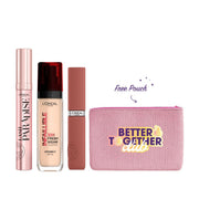 L'Oréal Paris Makeup Set with Lash Paradise Mascara, Infallible 32H Foundation & Lipstick – 20% Off + Free Pouch-1