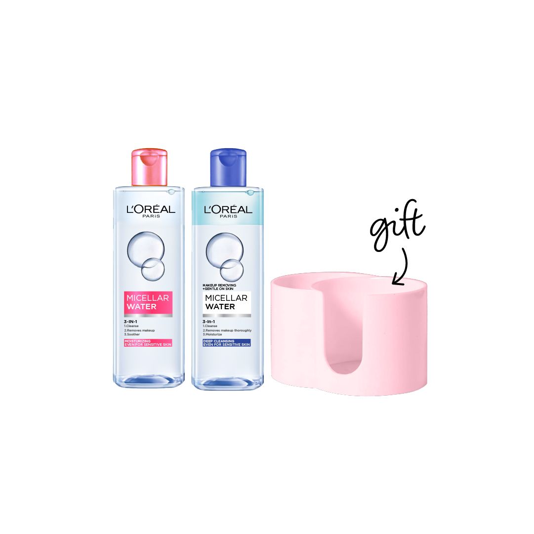 L'Oreal Micellar Waters Buy any 2 – Get a Free Cotton Holder-1