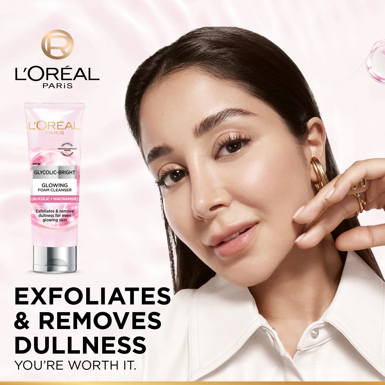 L’Oreal Glycolic Bright Glowing Daily Cleanser Foam – 100 ML