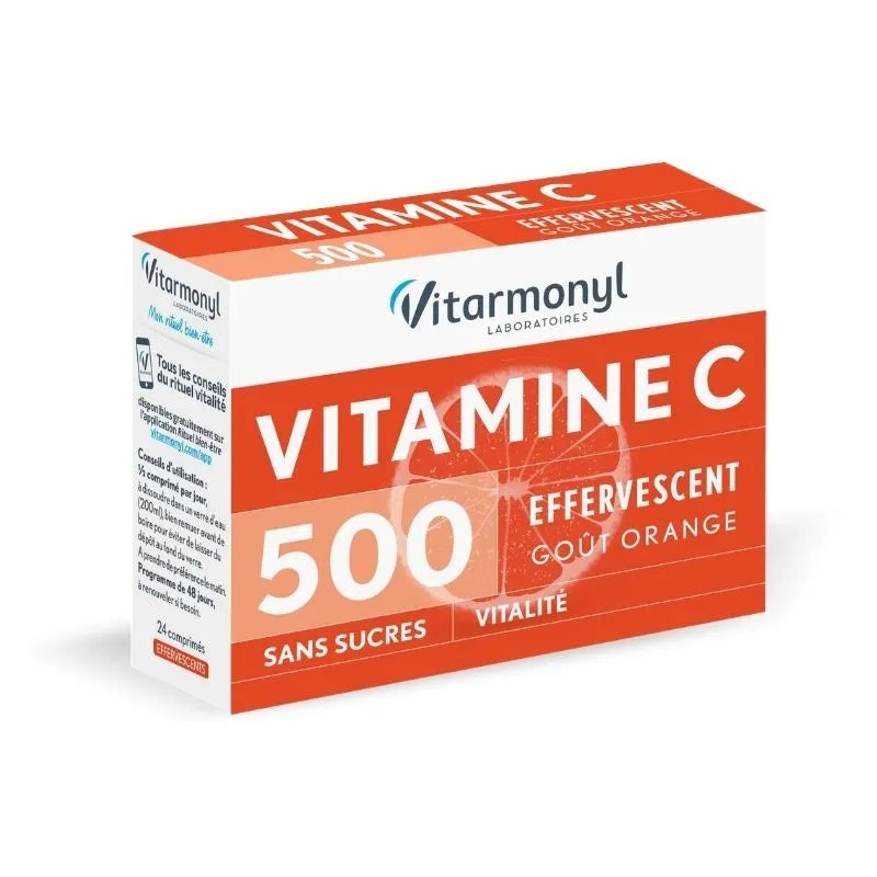 Vitarmonyl Vitamin C 500mg Effervescent Tablets Sugar-Free Orange Flavor-1