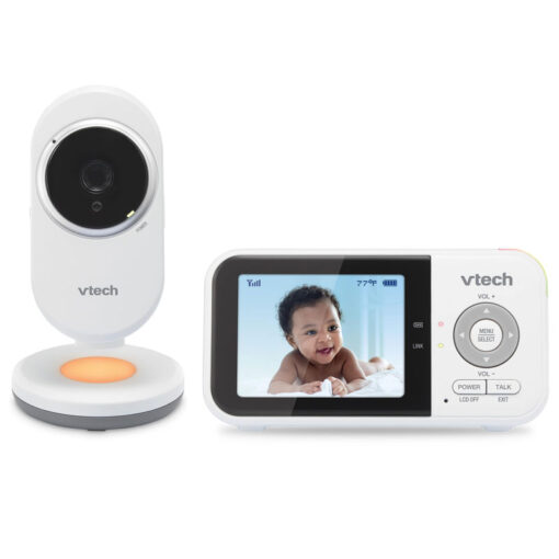 VTech Video Baby Monitor with 2.8” Screen Night Vision Two-Way Talk Temperature Sensor and Long Range-1