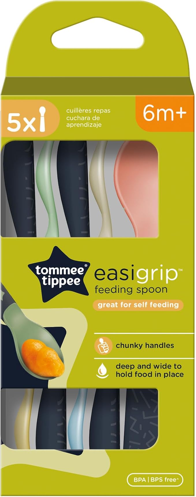 Tommee Tippee 6m+ Easy Grip Self Feeding Spoons