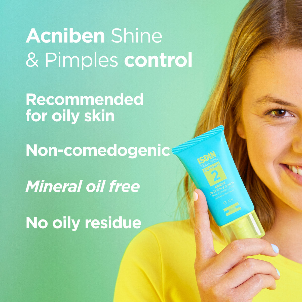 ISDIN Teen Skin Acniben Shine & Pimples Control Gel Cream-3