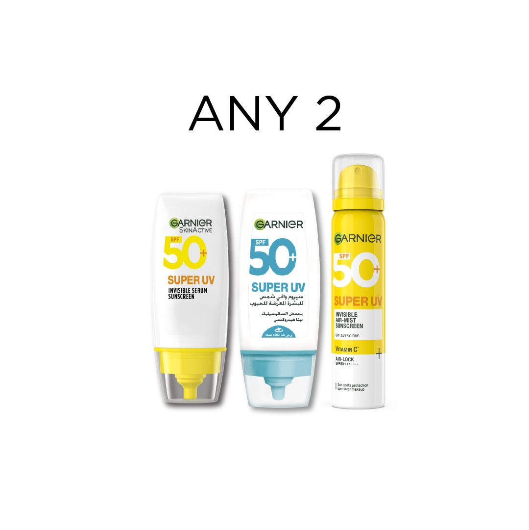Garnier Super UV SPF 50+ Sunscreen Ramadan Offer 20% Off Any 2-1