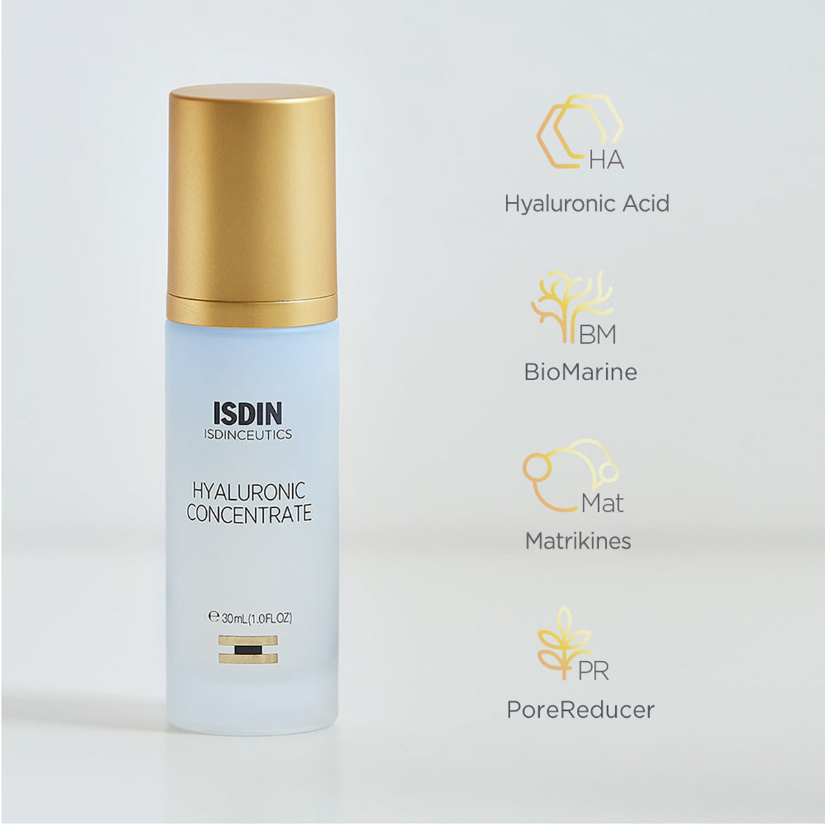 ISDIN Hyaluronic Concentrate Serum 30ml | Intense Hydration and Skin Plumping Serum-4