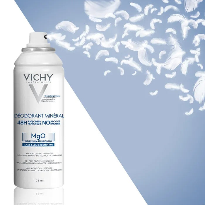 Vichy 48-Hour Mineral Deodorant Spray 125 ml | Aluminum-Free, Long-Lasting Freshness-3