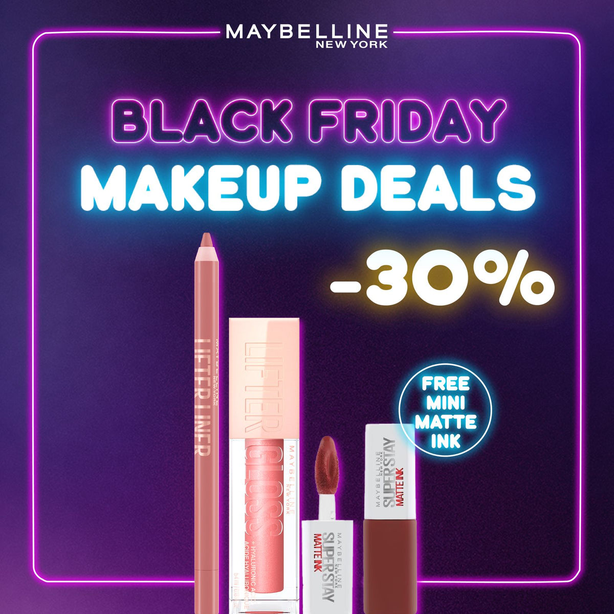 Maybelline Lifter Gloss & Liner Black Friday Bundle – 30% Off + Free Mini Matte Ink-2