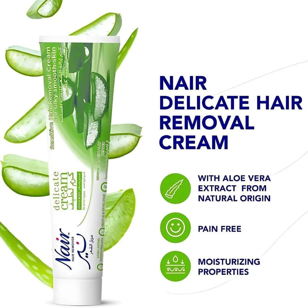Nair Hair Removal Cream Delicate 110g | Gentle Hair Removal for Sensitive Skin