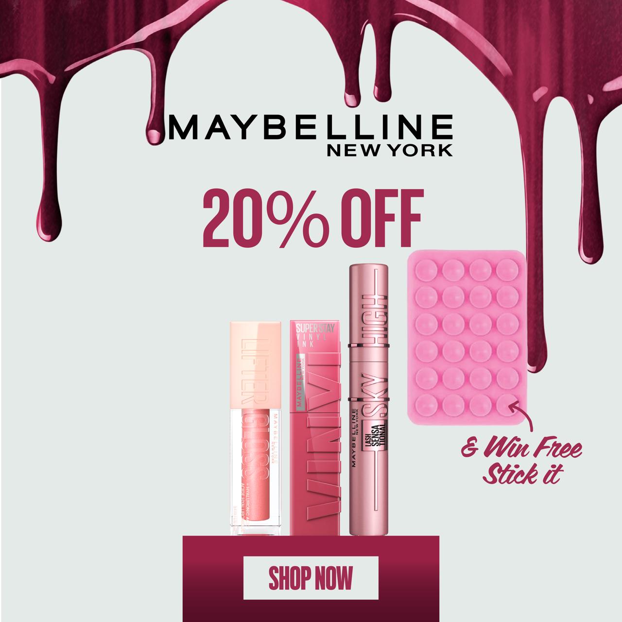 Maybelline New York Lifter Gloss Superstay Vinyl Ink & Sky High Mascara – 20% Off + Win Free Stick It-2
