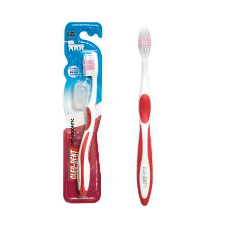 Cleo-Dent Adult Orthodontic Toothbrush – Soft V-Cut Bristles for Braces and Sensitive Gums-2