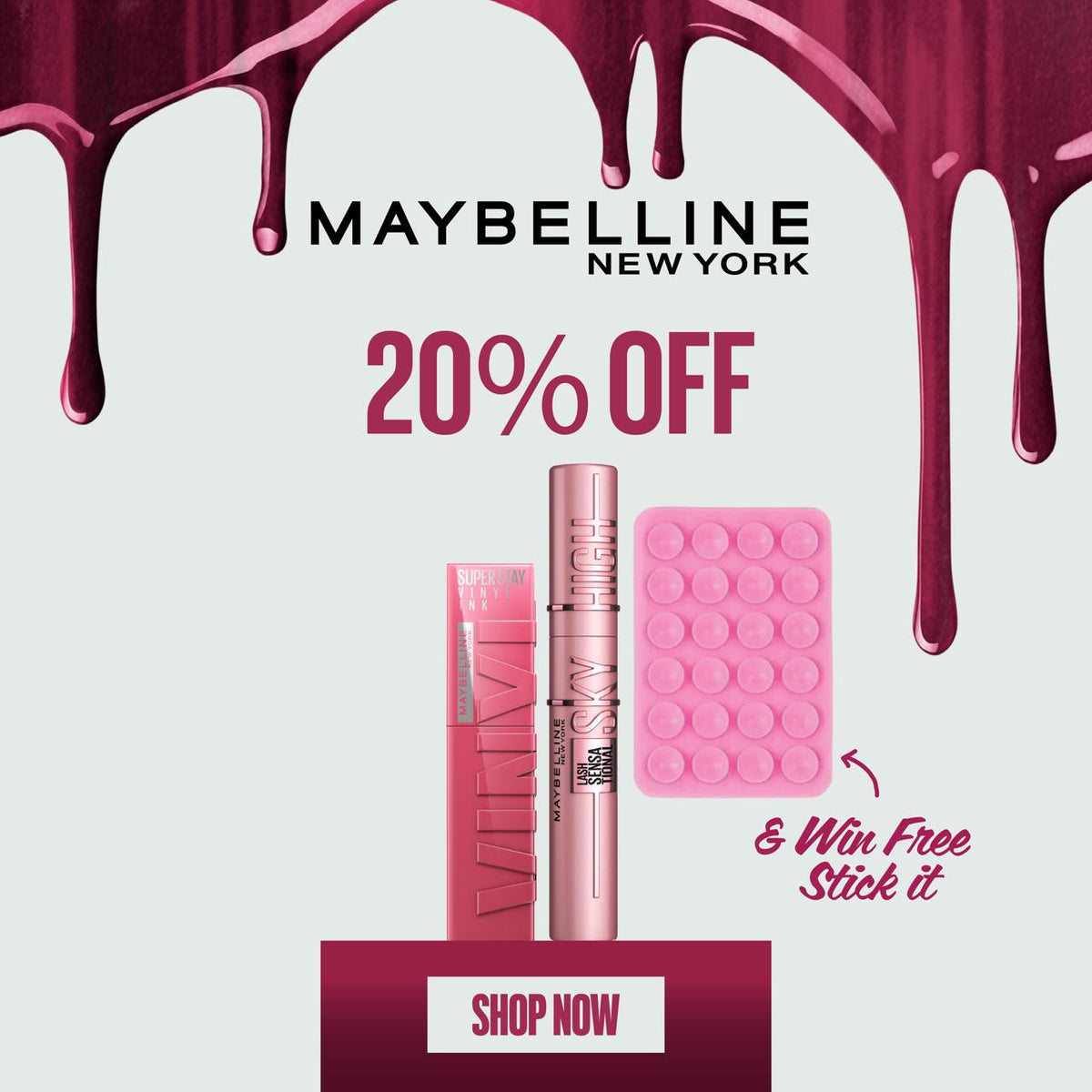 Maybelline New York Superstay Vinyl Ink & Sky High Mascara – 20% Off + Win Free Stick It-2