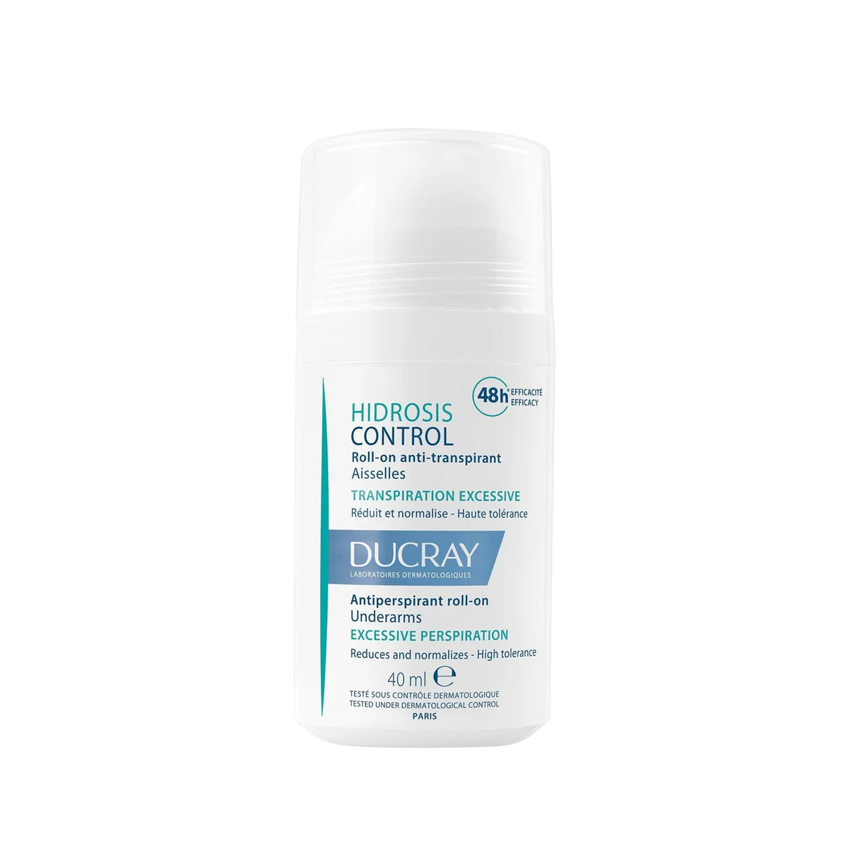 Ducray Hidrosis Control Antiperspirant Roll-On for Excessive Sweating & Odor-1