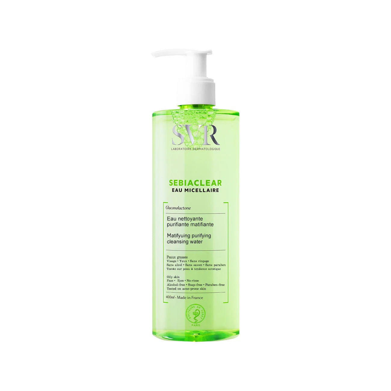 SVR Sebiaclear Micellar Water 400ml for Acne-Prone Skin - Cleansing and Purifying Solution-1