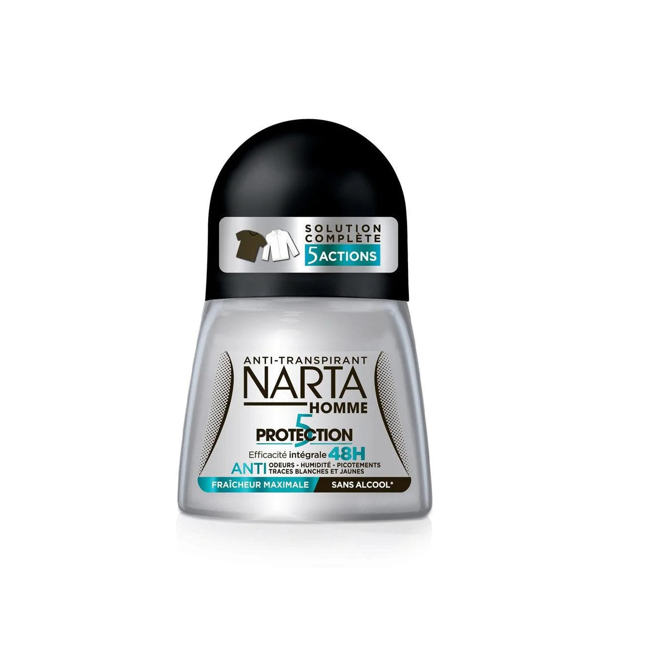 Narta Homme 5-Action Roll-On Deodorant for Men 50ml – 48H Protection-1