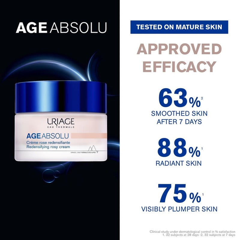 Uriage Age Absolu Redensifying Rosy Cream 50ML - Anti-Aging Cream for Radiance and Firmness-5