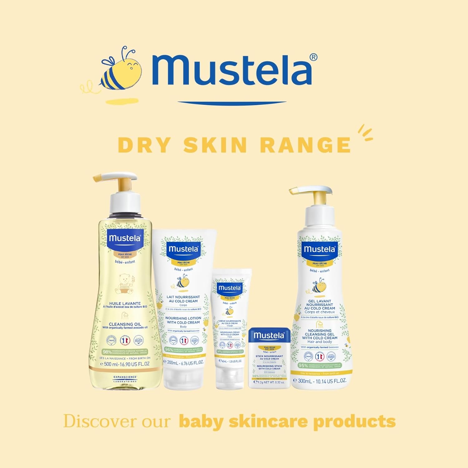 Mustela Nourishing Cleansing Gel With Cold Cream - 300ml-4