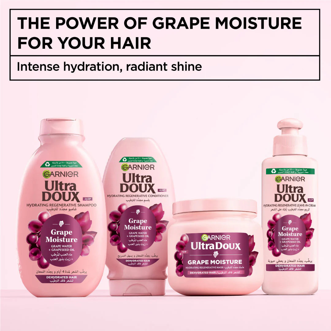 Garnier Ultra Doux Grape Moisture Leave In 200ml Hydrating Shine Boost