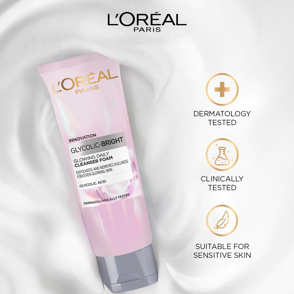 L'Oreal Paris Glycolic Bright Instant Glowing Face Wash 100ml-4