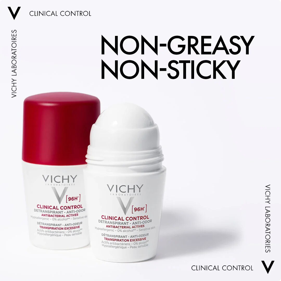 Vichy Clinical Control Deodorant for Women 96H Odor Protection, Sensitive Skin - 50ml-3