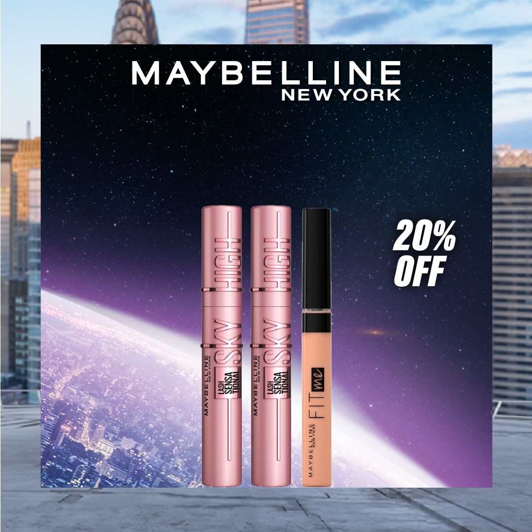 Maybelline Sky High Mascara Duo + Fit Me Concealer Set-2