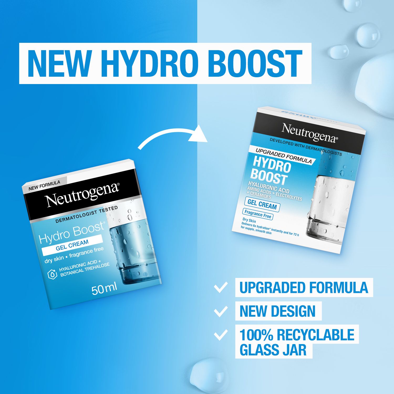 Neutrogena Hydro Boost Gel Cream Fragrance Free Hyaluronic Acid Moisturizer for Dry Skin-5