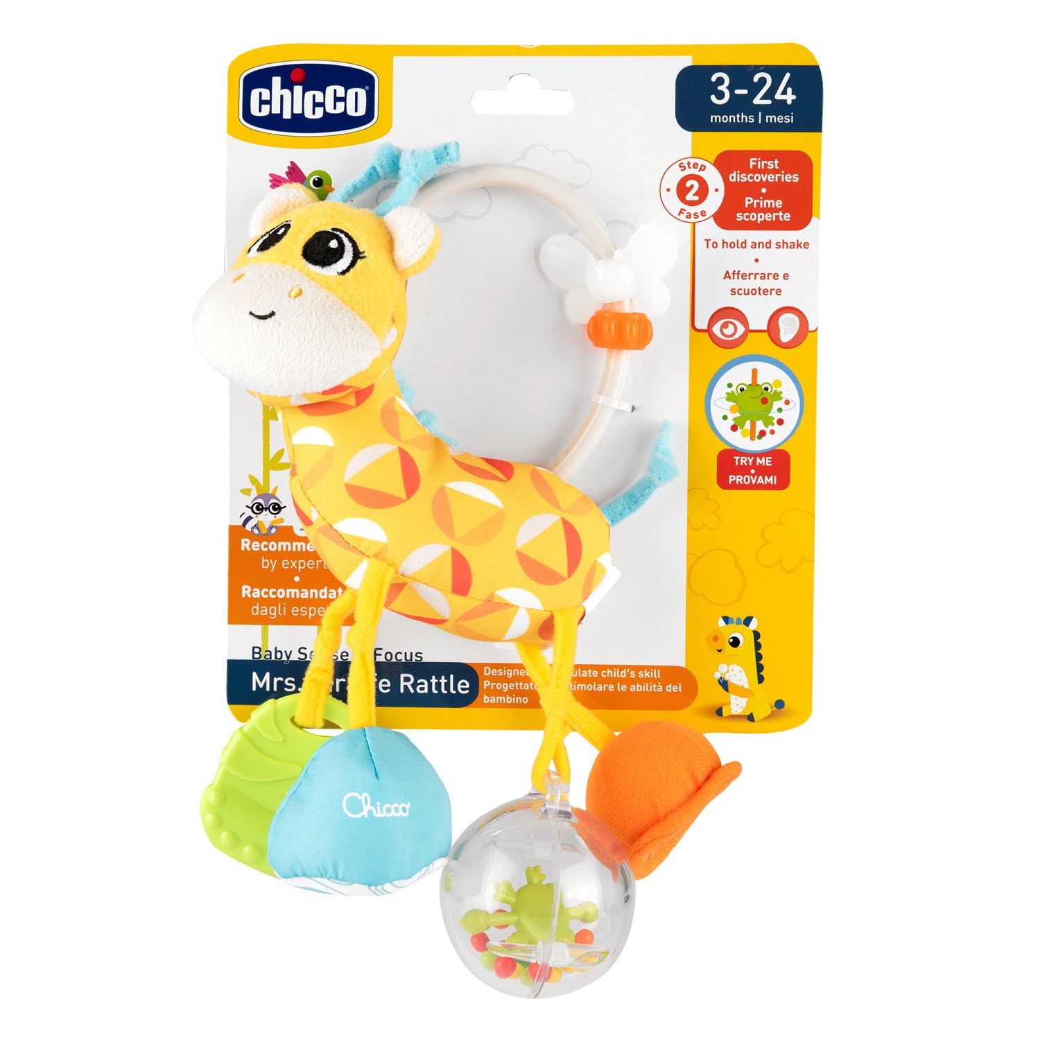 Chicco Mrs Giraffe Tinker Toy – Rattle Giraffe for 3-24 Months