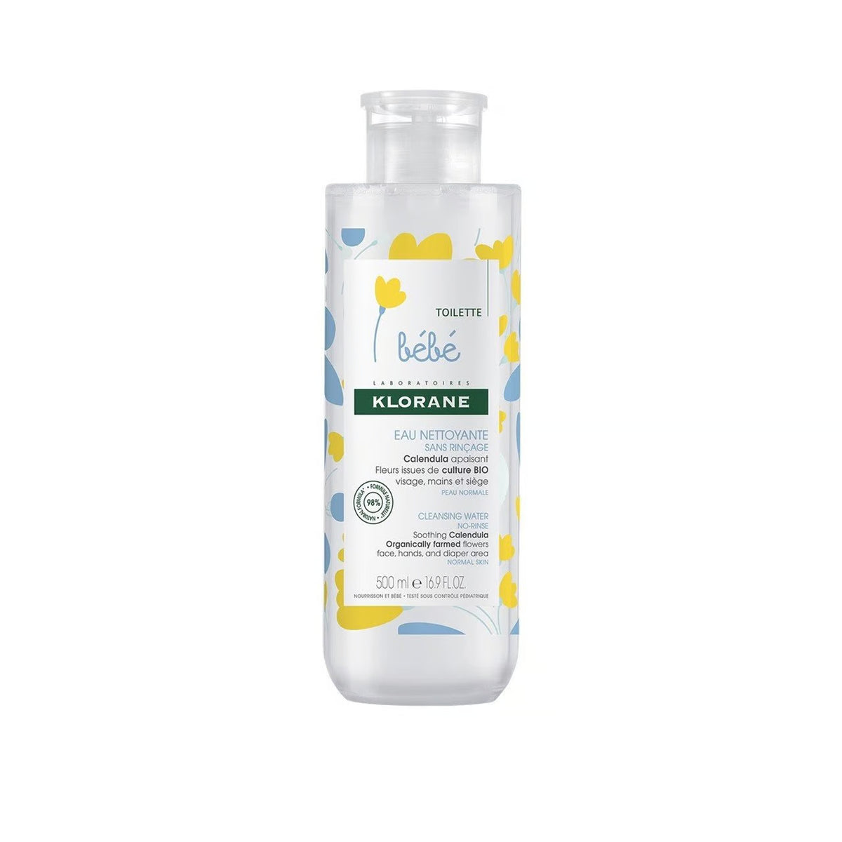 Klorane Baby Cleansing Water 500ml – Gentle No-Rinse Formula with Calendula for Sensitive Skin-1