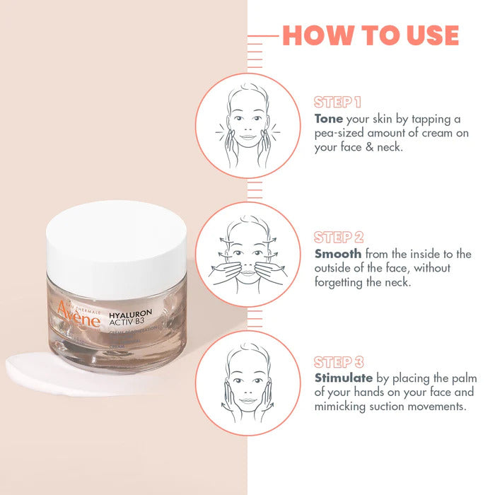 Avene Hyaluron Activ B3 Cell Renewal Cream 50ML - Revitalizing Anti-Aging Cream-4