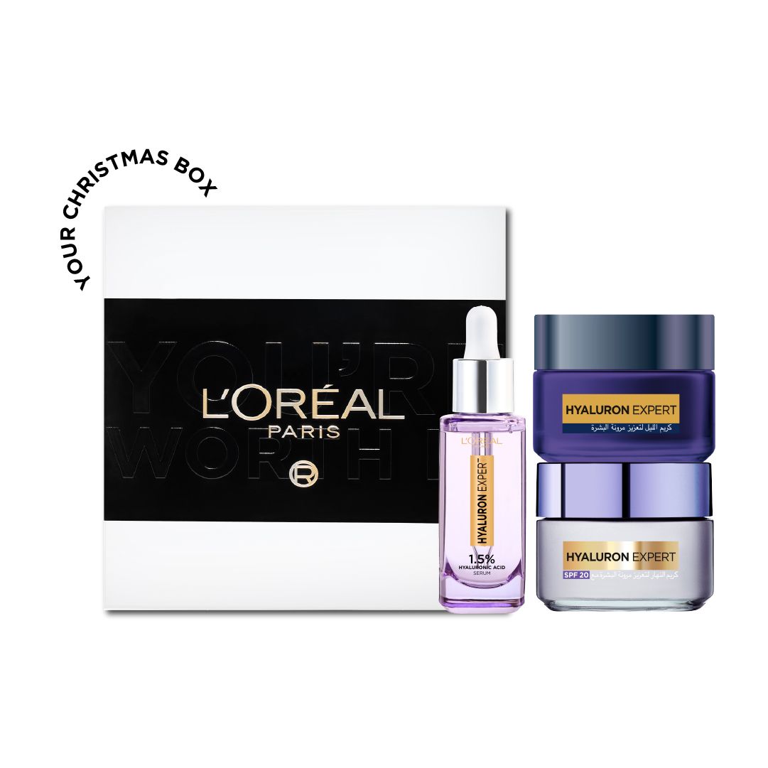 L’Oreal Paris Hyaluron Expert Serum + Day Cream SPF 20 + Night Cream – 20% Off (2)-1