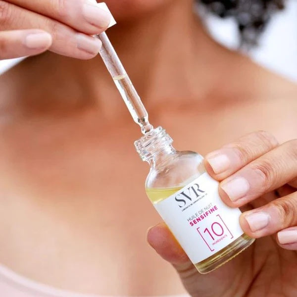 SVR Sensifine Soothing Regenerating Night Oil with Cotton Oil Squalane and Niacinamide for Sensitive Red Irritated Skin-2