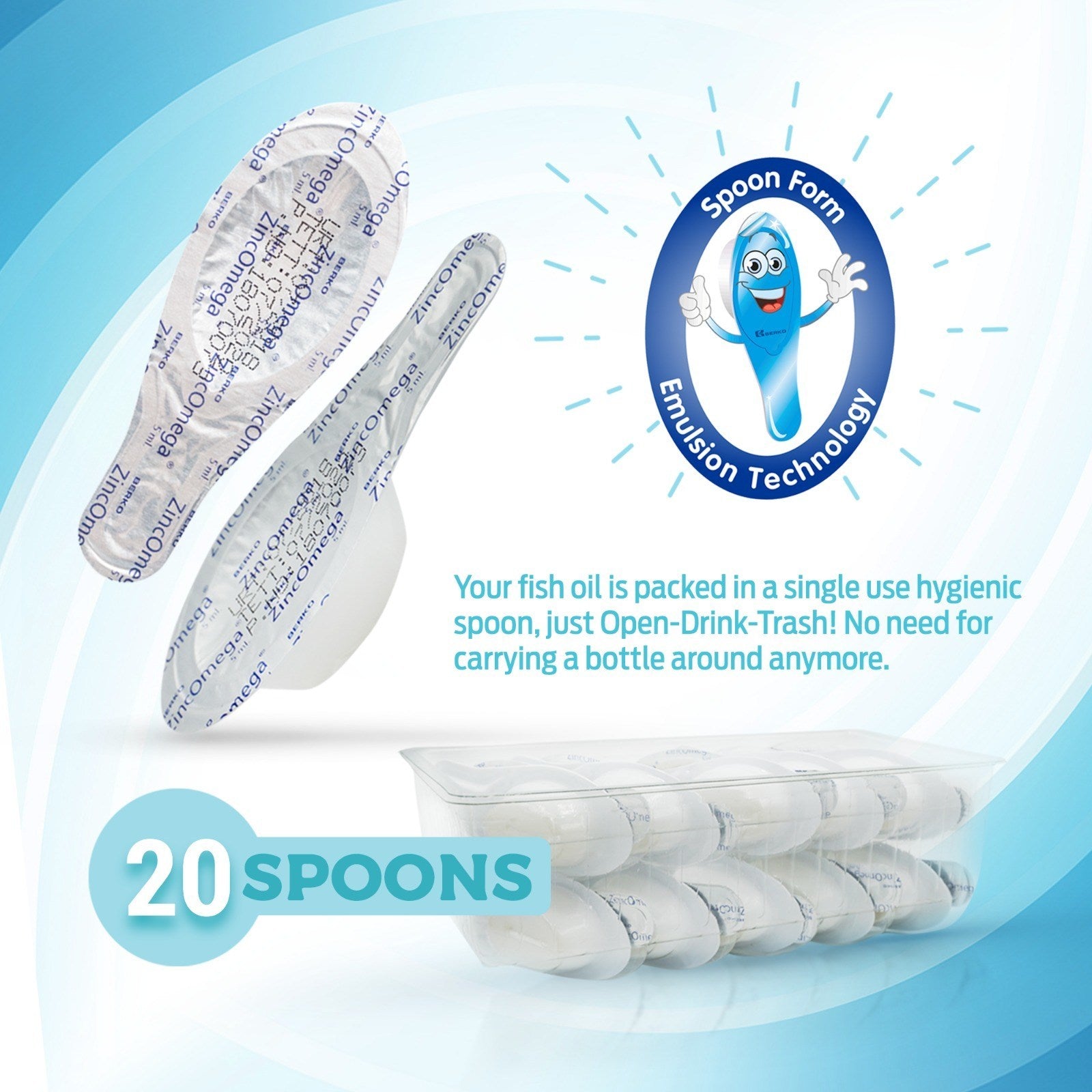 Zincomega Fish Oil + Vitamin D & Zinc Supplement – 20 Spoons-2