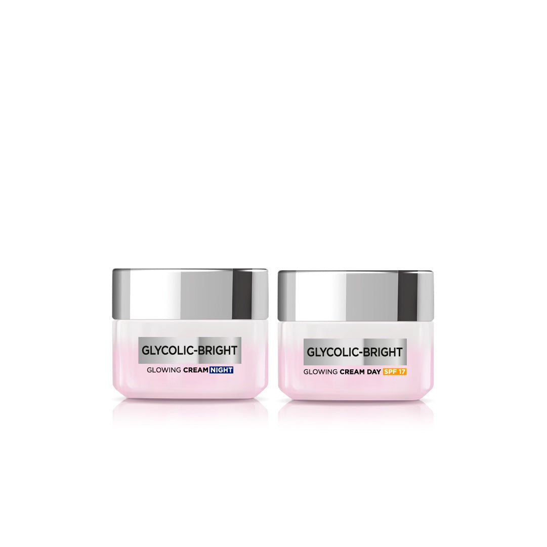 L’Oreal Paris Glycolic-Bright Glowing Day Cream SPF 17 + Glowing Night Cream – 20% Off Black Friday Deal-1
